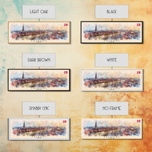 Carregar imagem no visualizador da galeria, Aalborg Denmark Travel Print Wall Art, Panoramic City Art, Travel Art, Wall Decor, Vacation Gift, Framed Canvas Print Or Metal Art