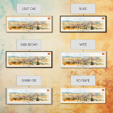 Carregar imagem no visualizador da galeria, Albacete Spain Travel Print Wall Art, Panoramic City Art, Travel Art, Wall Decor, Vacation Gift, Framed Canvas Print Or Metal Art