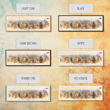 Load image into Gallery viewer, Bialystok Poland Panoramic Travel Poster, Framed Canvas Print or Metal Wall Art, Travel Art, Home Decor, Panoramic Painting, Midcentury Art