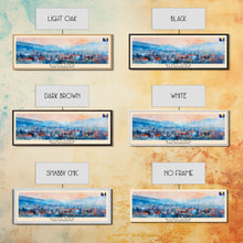 Load image into Gallery viewer, Bijeljina Bosnia Panoramic Travel Poster, Framed Canvas Print or Metal Wall Art, Travel Art, Home Decor, Panoramic Painting, Midcentury Art