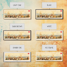 Load image into Gallery viewer, Diyarbakr Turkey Panoramic Travel Poster, Framed Canvas Print or Metal Wall Art, Travel Art, Home Decor, Panoramic Painting, Midcentury Art