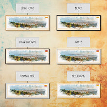 Carregar imagem no visualizador da galeria, Getafe Spain Panoramic Travel Poster, Framed Canvas Print or Metal Wall Art, Travel Art, Home Decor, Panoramic Painting, Midcentury Art