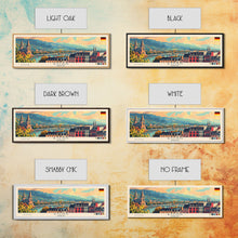 Load image into Gallery viewer, Bonn Germany Travel Print Wall Art, Panoramic City Art, Travel Art, Wall Decor, Vacation Gift, Framed Canvas Print Or Metal Art