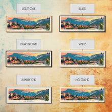 Cargar imagen en el visor de la galería, Cazin Bosnia Travel Art, City Art, Framed Canvas Print or Metal Wall Art, Europe Travel Poster, Panoramic Wall Art, Extra Wide Wall Art