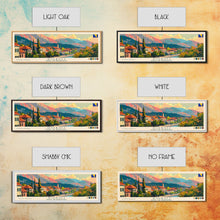 Load image into Gallery viewer, Doboj Bosnia Travel Print Wall Art, Panoramic City Art, Travel Art, Wall Decor, Vacation Gift, Framed Canvas Print Or Metal Art