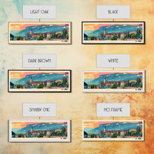 Load image into Gallery viewer, Drammen Norway Travel Print Wall Art, Panoramic City Art, Travel Art, Wall Decor, Vacation Gift, Framed Canvas Print Or Metal Art