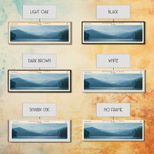 Load image into Gallery viewer, Amanka Lake Panoramic Framed Canvas Print, Lake House Art, Rustic Decor, Travel Poster, Scenic Artwork, Home Decoration