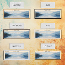 Carregar imagem no visualizador da galeria, Atlin Lake Panoramic Framed Canvas Print, Lake House Decor, Minimalist Art, Travel Poster, Scenic View, Nature Wall Art