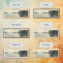 Carregar imagem no visualizador da galeria, Badin Lake North Carolina Panoramic Framed Canvas Print, Lake House Art, Modern Decor, Travel Poster, Scenic View, Home Decoration