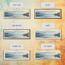 Load image into Gallery viewer, Bear Lake Panoramic Framed Canvas Print, Lake House Decor, Scenic View, Travel Poster, Minimalist Art, Home Decoration