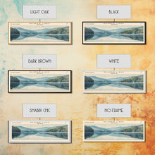 Load image into Gallery viewer, Beaver Lake Arkansas Framed Canvas Print, Panoramic Lake House Decor, Scenic Painting, Travel Poster, Rustic Art, Nature Wall Art