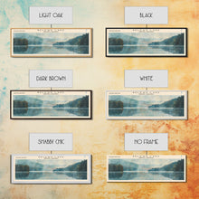 Load image into Gallery viewer, Belews Lake North Carolina Panoramic Framed Canvas Print, Lake House Decor, Scenic View, Travel Poster, Minimalist Art, Home Decor