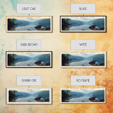 Load image into Gallery viewer, Blairs Valley Lake Maryland Framed Canvas Print, Panoramic Lake House Decor, Scenic View, Travel Poster, Rustic Art, Lake Painting