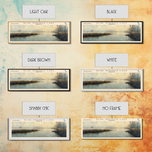 Carregar imagem no visualizador da galeria, Blue Springs Lake Missouri Framed Canvas Print, Lake House Art, Panoramic Scenic View, Travel Poster, Minimalist Art, Lake Painting