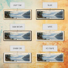 Carregar imagem no visualizador da galeria, Calling Lake Framed Canvas Print, Panoramic Lake House Decor, Wall Art, Travel Poster, Rustic Lake Painting, Nature Art