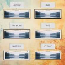 Carregar imagem no visualizador da galeria, Candle Lake Framed Canvas Print, Panoramic Lake House Decor, Wall Art, Travel Poster, Rustic Lake Painting, Home Decor