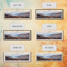 Carregar imagem no visualizador da galeria, Canyon Ferry Lake Framed Canvas Print, Panoramic Lake House Decor, Wall Art, Travel Poster, Modern Lake Painting, Home Decor