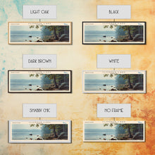 Load image into Gallery viewer, Clopper Lake Maryland Framed Canvas Print, Lake House Art, Panoramic Wide Art, Travel Poster, Minimalist Lake Painting, Home Decor