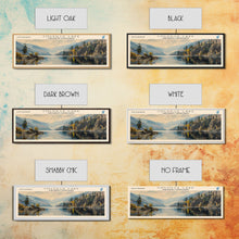 Cargar imagen en el visor de la galería, Colville Lake Framed Canvas Print, Lake House Decor, Panoramic Wide Art, Travel Poster, Modern Lake Painting, Nature Art