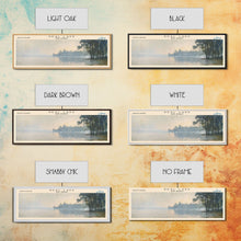 Load image into Gallery viewer, Dead Lakes Florida Framed Canvas Print, Lake House Decor, Panoramic Wall Art, Travel Poster, Modern Lake Painting, Nature Art