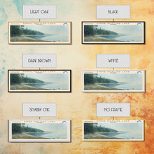 Carregar imagem no visualizador da galeria, Emma Matilda Lake Wyoming Framed Canvas Print, Lake House Decor, Panoramic Wall Art, Travel Poster, Modern Lake Painting, Nature Art