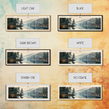 Carregar imagem no visualizador da galeria, Falcon International Reservoir Framed Canvas Print, Lake House Decor, Panoramic Wall Art, Travel Poster, Modern Lake Painting, Nature Art