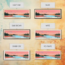 Load image into Gallery viewer, Angostura Reservoir South Dakota Framed Canvas Print, Panoramic Travel Poster, Midcentury Modern Wall Art, Pop Art, Lake House Decor