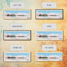 Load image into Gallery viewer, Bay Springs Lake Mississippi Framed Canvas Print, Panoramic Wall Art, Midcentury Modern, Pop Art, Travel Poster, Scenic Living Room Decor, Bedroom Art