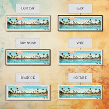 Load image into Gallery viewer, Dead Lakes Florida Framed Canvas Print, Midcentury Modern Panoramic Wall Art, Bedroom Decor, Pop Art, Travel Poster Art, Scenic Nature Painting