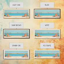 Load image into Gallery viewer, El Dorado Lake Kansas Framed Canvas Print, Panoramic Wall Art, Midcentury Modern, Pop Art, Living Room Art, Travel Poster, Vintage Lake Art