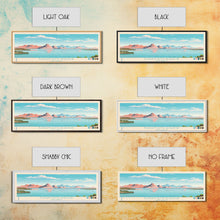 Load image into Gallery viewer, Elephant Butte Reservoir New Mexico Framed Canvas Print, Panoramic Wall Art, Midcentury Modern, Pop Art, Living Room Decor, Travel Poster, Lake Art