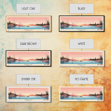 Load image into Gallery viewer, Ennadai Lake Nunavut Framed Canvas Print, Panoramic Wall Art, Midcentury Modern, Pop Art, Bedroom Decor, Travel Poster, Lake View