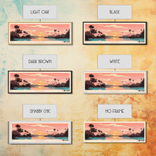 Carregar imagem no visualizador da galeria, False River Louisiana Framed Canvas Print, Panoramic Wall Art, Midcentury Modern, Pop Art, Bedroom Decor, Travel Poster, Lake View, Artistic Decor