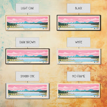 Carregar imagem no visualizador da galeria, Fenton Lake New Mexico Framed Canvas Print, Panoramic Art, Midcentury Modern, Pop Art, Living Room Decor, Travel Poster, Lake View, Wall Art