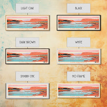 Carregar imagem no visualizador da galeria, Flaming Gorge Reservoir Utah Framed Canvas Print, Panoramic Art, Midcentury Modern, Pop Art, Living Room Decor, Travel Poster, Nature Art, Wall Art