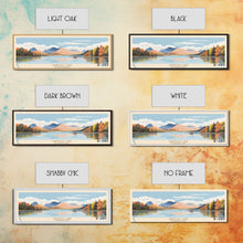 Cargar imagen en el visor de la galería, Ganoga Lake Pennsylvania Framed Canvas Print, Panoramic Art, Midcentury Modern, Pop Art, Living Room Wall Art, Travel Poster, Nature Painting, Home Decor