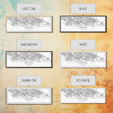 Load image into Gallery viewer, Panoramic Santa Ana City Map, California Art, Map Print, Minimalist Wall Art, Canvas Art, Housewarming Gift, Street Map Art, Closing Gift
