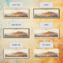 Carregar imagem no visualizador da galeria, Ait Benhaddou Travel Poster Print, Framed Canvas Wall Art, Metal Wall Art, Morocco art, Gift For Him, Travel Wall Art, Travel Lover Gift