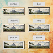 Load image into Gallery viewer, Arenal Volcano Travel Poster Print, Framed Canvas Print, Costa Rica Travel Art, Wood Framed Art, Wall Hanging, Home Decor