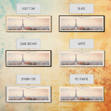 Load image into Gallery viewer, Eiffel Tower Travel Poster Print, Framed Canvas Print, COUNTRY Travel Art, Wood Framed Art, Wall Hanging, Home Decor