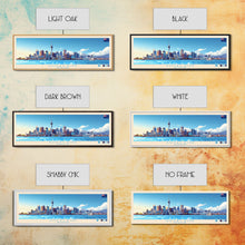 Load image into Gallery viewer, Auckland, New Zealand Panoramic Travel Poster Canvas Print, Auckland, New Zealand Painting, New Zealand Art, Auckland Travel Art, Guest Room Painting