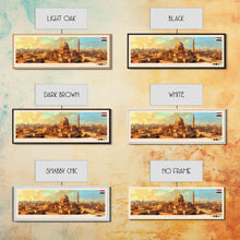 Carregar imagem no visualizador da galeria, Baghdad, Iraq Panoramic Travel Poster Canvas Print, Baghdad, Iraq Painting, Iraq Art, Baghdad Panoramic Travel Art, Travel Painting