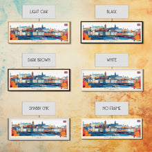 Load image into Gallery viewer, Bristol, England Panoramic Travel Poster Canvas Print, Bristol, England Painting, England Art, Bristol Panoramic Travel Art, Travel Painting