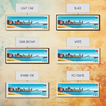 Carregar imagem no visualizador da galeria, Cardiff, Wales Travel Poster Panoramic Canvas Print, Cardiff, Wales Painting, Wales Art, Cardiff Travel Art, Guest Room Painting