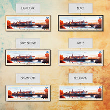 Load image into Gallery viewer, Coatbridge, Scotland Panoramic Travel Poster Canvas Print, Coatbridge, Scotland Painting, Scotland Art, Coatbridge Panoramic Travel Art, Travel Painting