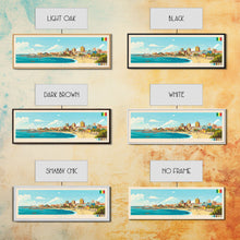 Load image into Gallery viewer, Dakar, Senegal Travel Poster Panoramic Canvas Print, Dakar, Senegal Painting, Senegal Art, Dakar Travel Art, Guest Room Painting