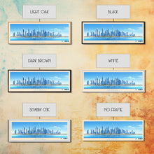 Load image into Gallery viewer, Dubai, United Arab Emirates Panoramic Travel Poster Canvas Print, Dubai, United Arab Emirates Painting, United Arab Emirates Art, Dubai Travel Art, Living Room Painting