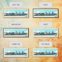 Load image into Gallery viewer, Dublin, Ireland Travel Poster Panoramic Canvas Print, Dublin, Ireland Painting, Ireland Art, Dublin Travel Art, Guest Room Painting