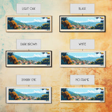 Load image into Gallery viewer, Envigado, Colombia Panoramic Travel Poster Canvas Print, Envigado, Colombia Painting, Colombia Art, Envigado Panoramic Travel Art, Travel Painting