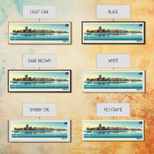 Load image into Gallery viewer, Geelong, Australia Travel Poster Panoramic Canvas Print, Geelong, Australia Painting, Australia Art, Geelong Travel Art, Guest Room Painting